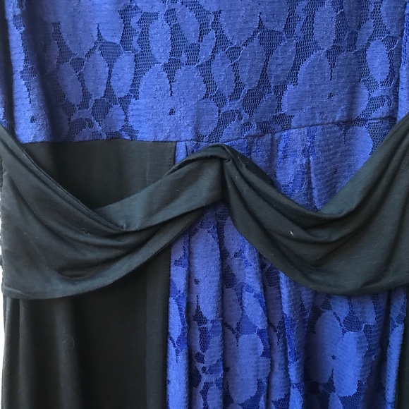 Blue and black Leifnotes (Anthropologie) dress - Picture 3 of 4